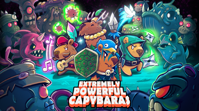 Extremely Powerful Capybaras Key Art